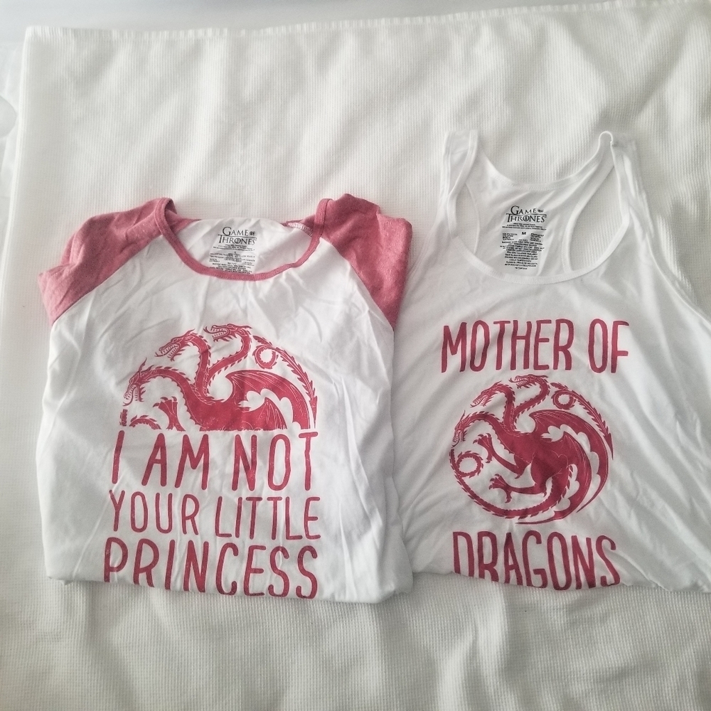 NWT Game of Thrones T Shirt Bundle 2 Shirts B3